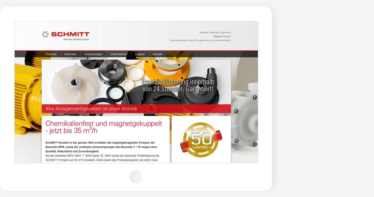 Webdesign Schmitt Pumpen